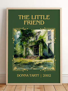 The Little Friend Classic Book Art Print by Donna Tartt – framed print leaning on a wooden floor