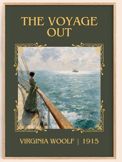 The Voyage Out Classic Book Art Print by Virginia Woolf – book poster