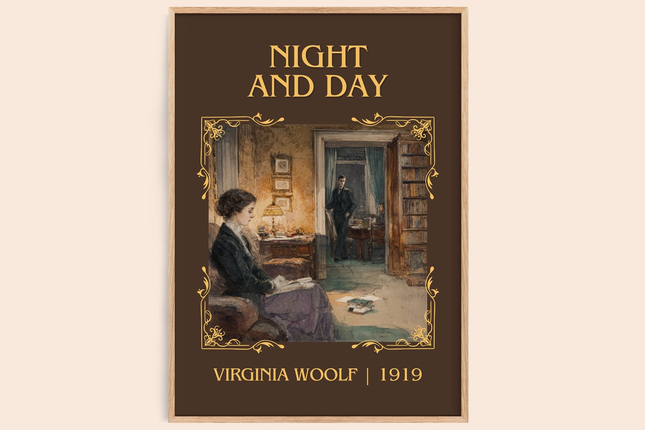 Night And Day Classic Book Art Print by Virginia Woolf