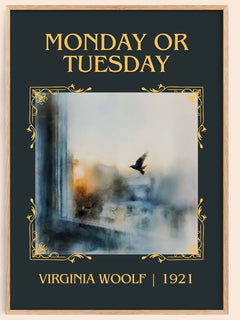 Monday Or Tuesday Classic Book Art Print by Virginia Woolf – book poster