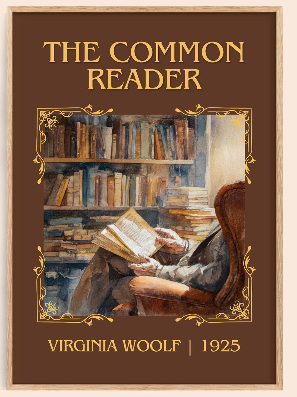 The Common Reader Classic Book Art Print by Virginia Woolf – book poster