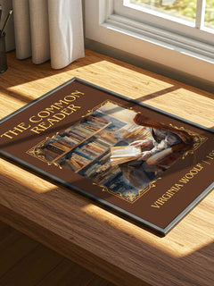 The Common Reader Classic Book Art Print by Virginia Woolf – print on a sunlit desk