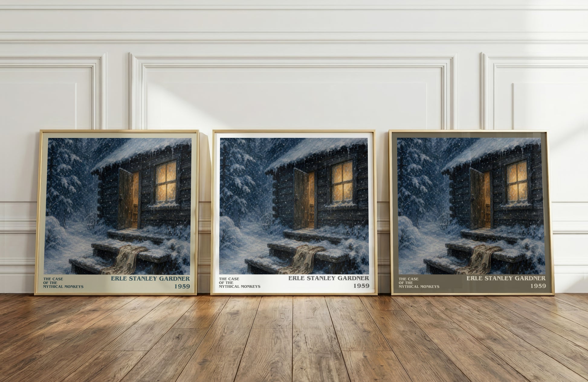 The Case Of The Mythical Monkeys literary art print colour and style options – Erle Stanley Gardner book art