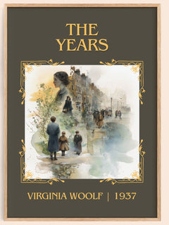 The Years Classic Book Art Print by Virginia Woolf – book poster