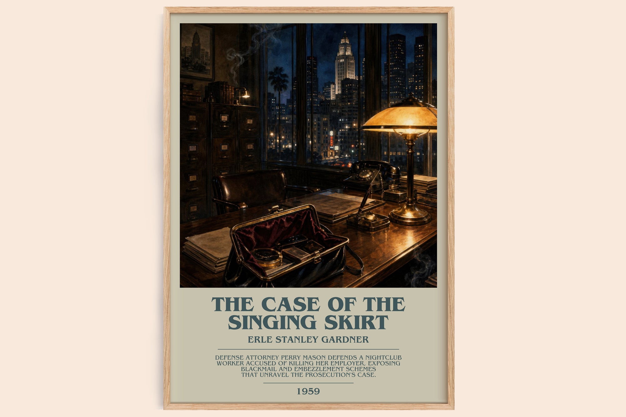 The Case Of The Singing Skirt bookish book poster by Erle Stanley Gardner – framed literary art print