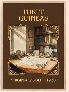 Three Guineas Classic Book Art Print by Virginia Woolf – book poster
