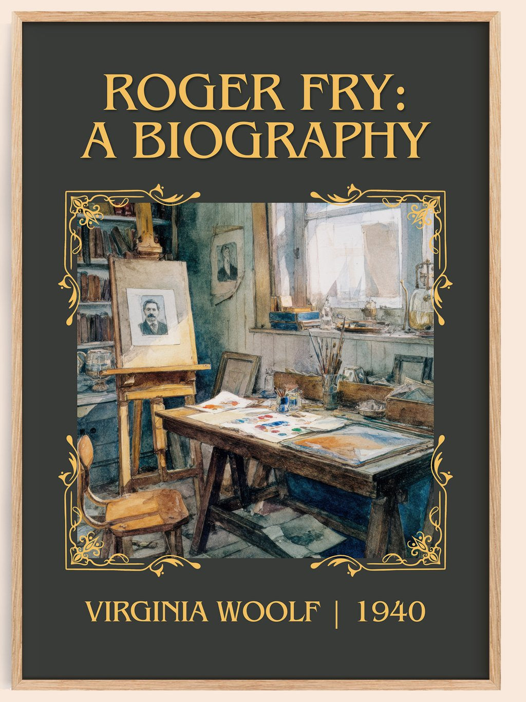 Roger Fry: A Biography Classic Book Art Print by Virginia Woolf – book poster