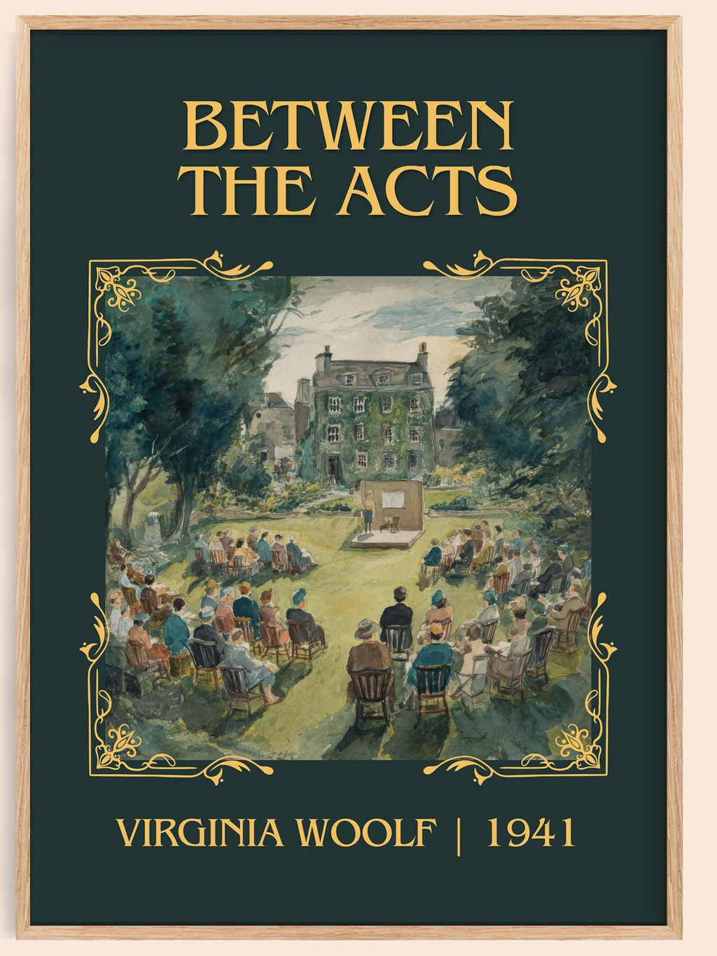Between The Acts Classic Book Art Print by Virginia Woolf – book poster
