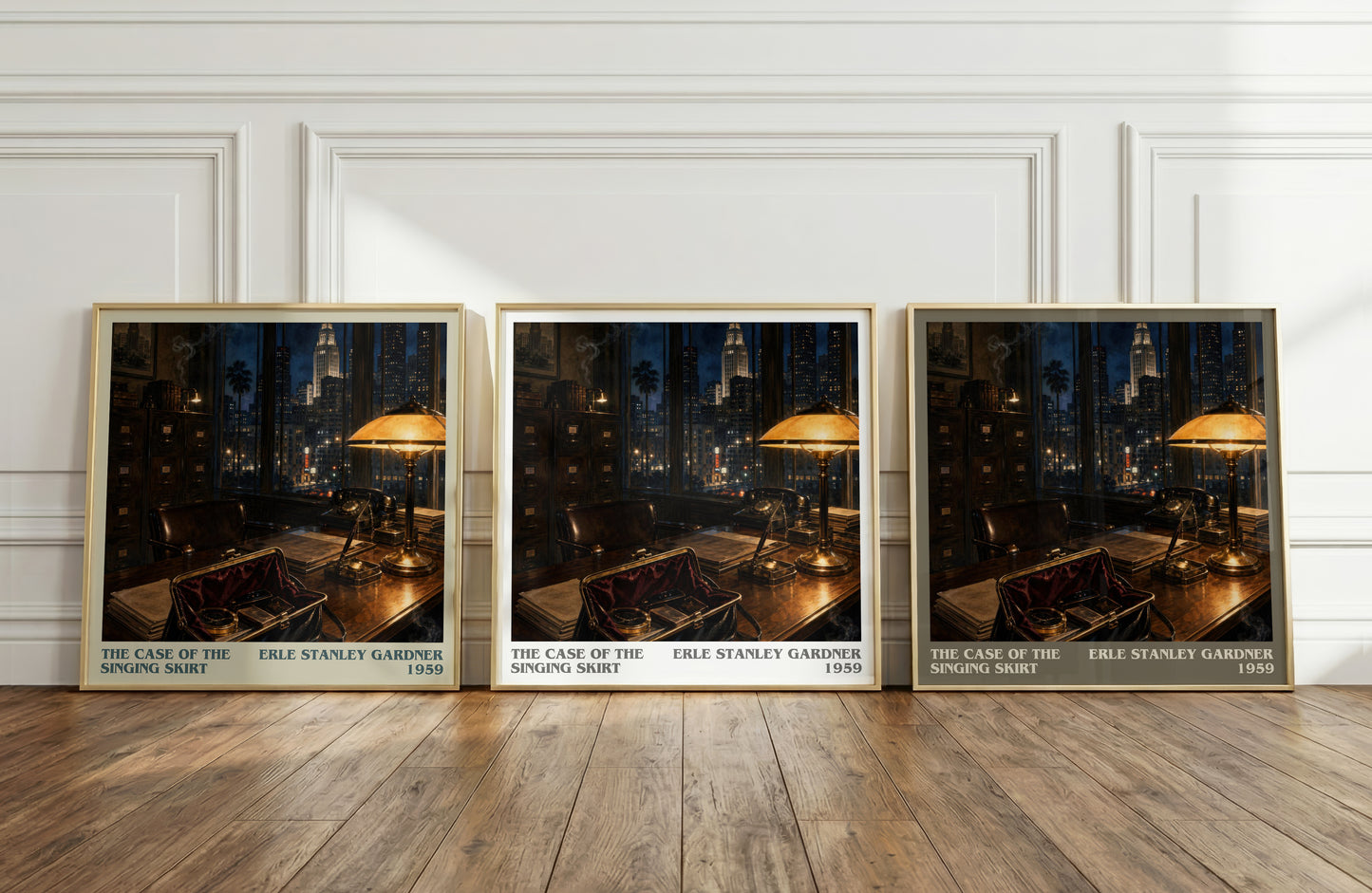 The Case Of The Singing Skirt literary art print colour and style options – Erle Stanley Gardner book art