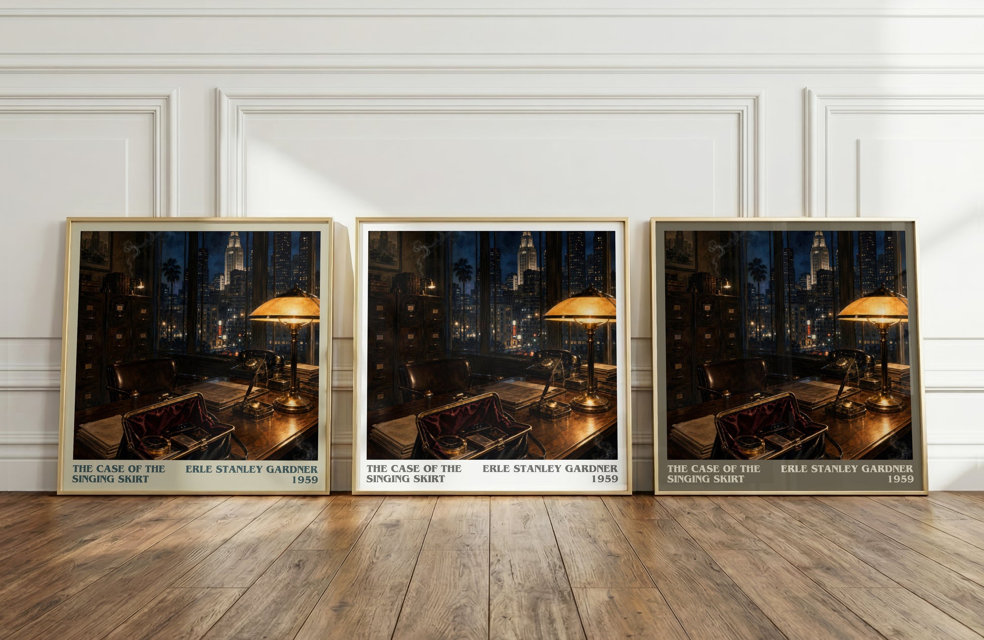 The Case Of The Singing Skirt literary art print colour and style options – Erle Stanley Gardner book art