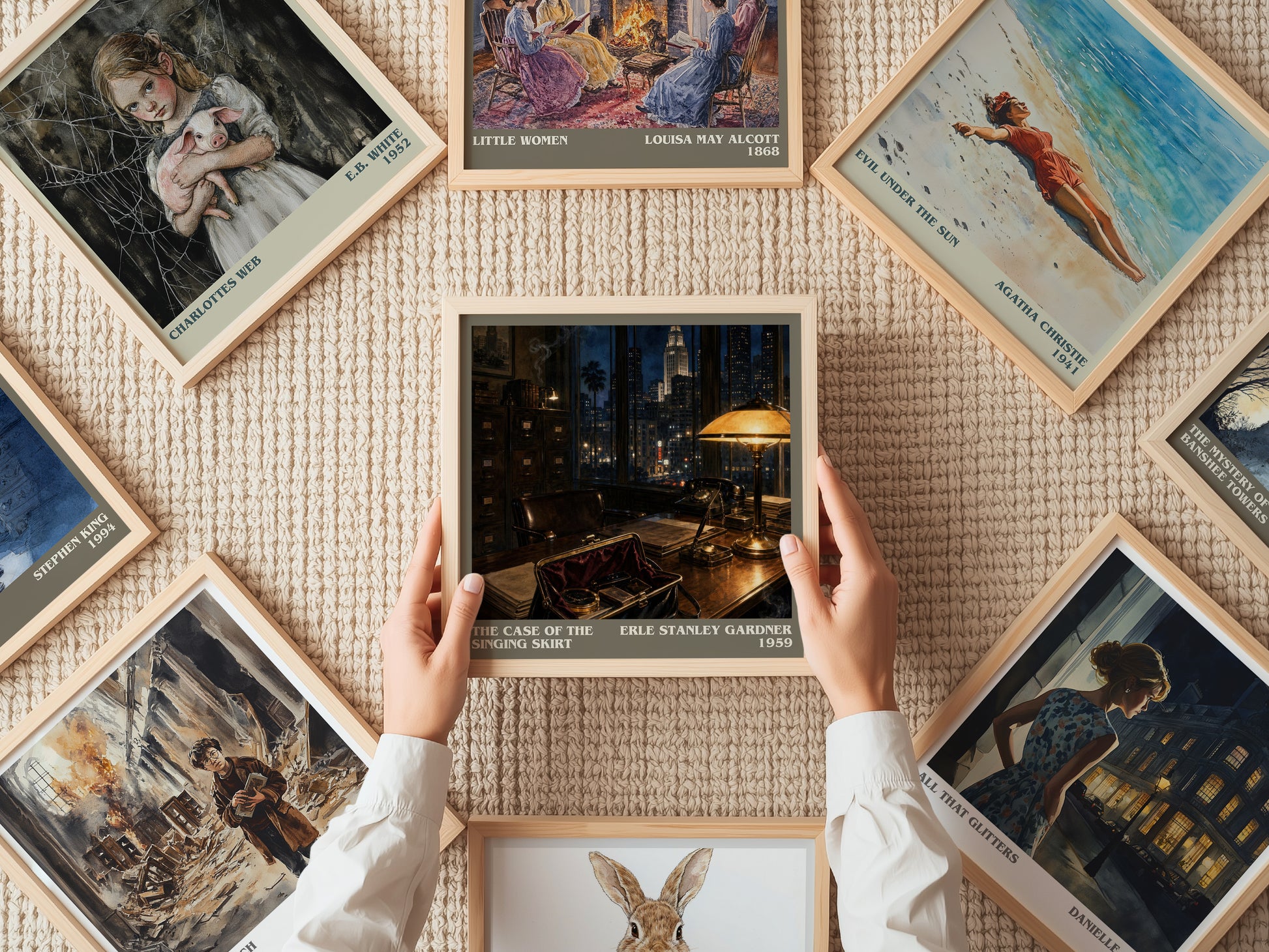 The Case Of The Singing Skirt literary book poster framed on wall – mystery wall art