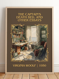 Captain'S Death Bed, And Other Essays Classic Book Art Print – framed print leaning on a wooden floor