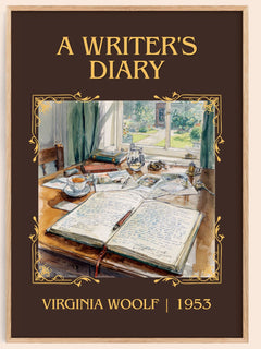 A Writer'S Diary Classic Book Art Print by Virginia Woolf – book poster