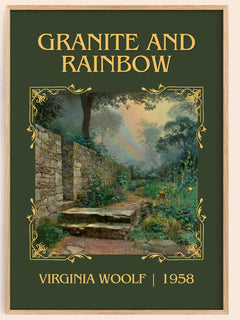 Granite And Rainbow Classic Book Art Print by Virginia Woolf – book poster