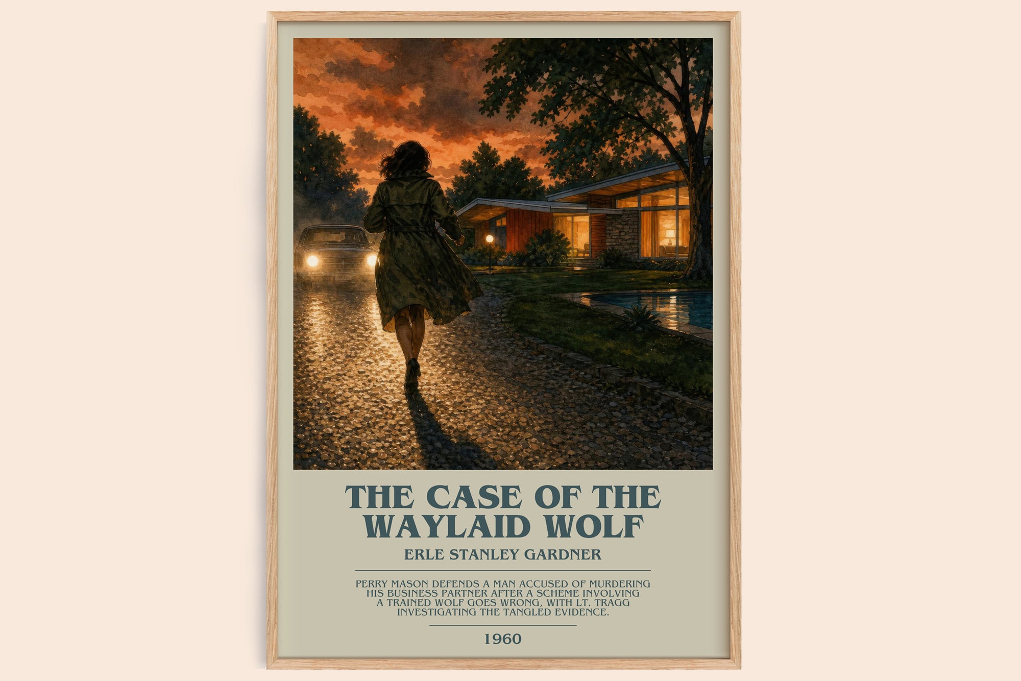 The Case Of The Waylaid Wolf bookish book poster by Erle Stanley Gardner – framed literary art print