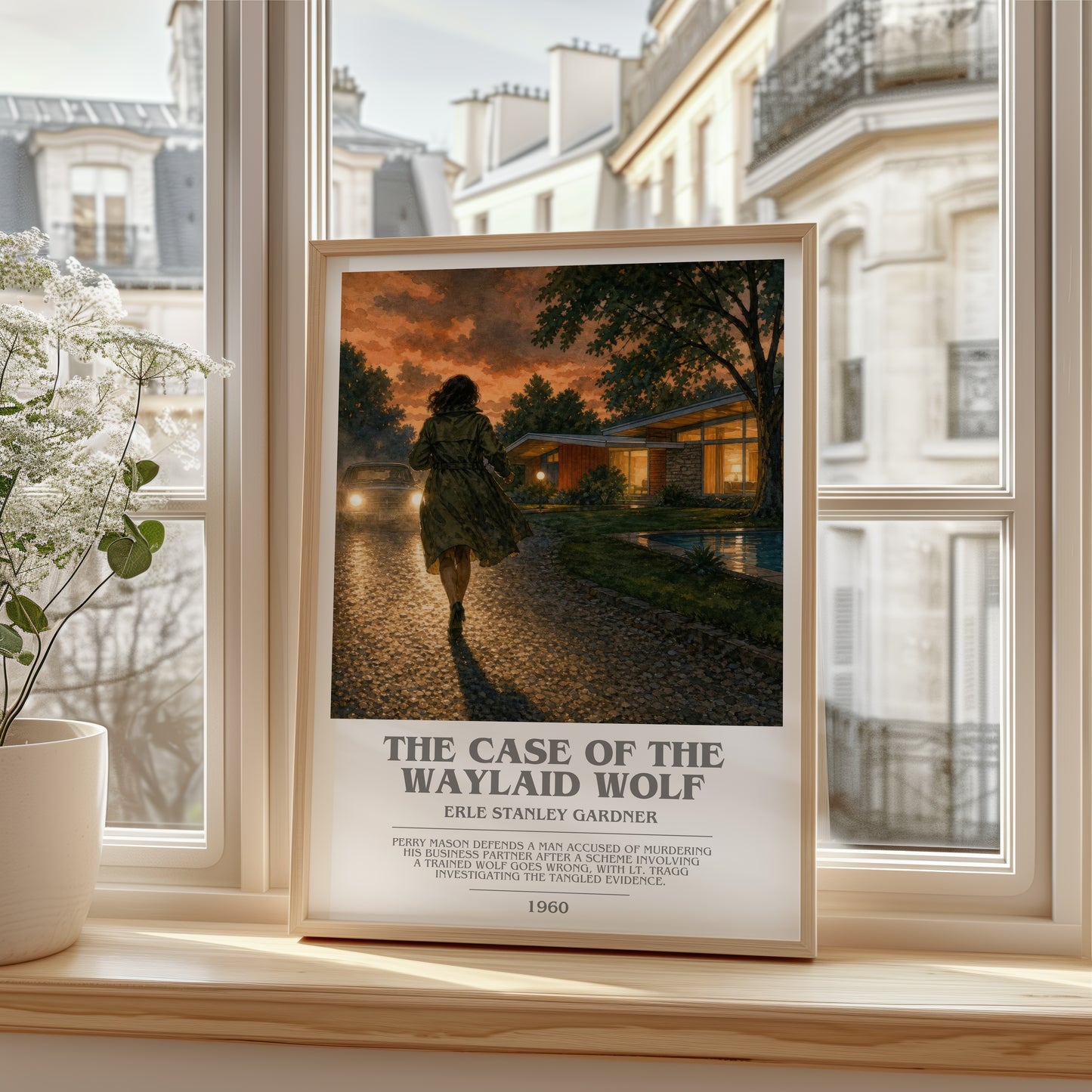 The Case Of The Waylaid Wolf bookish poster colour and style options – Erle Stanley Gardner book art