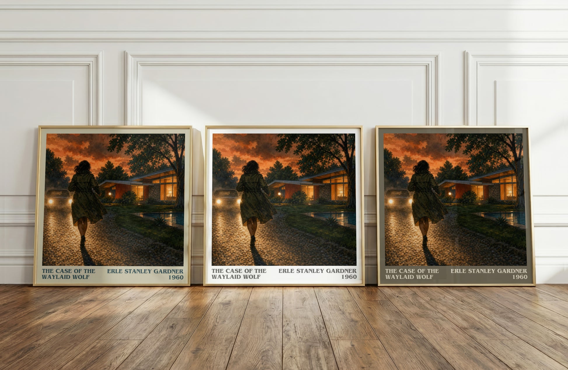 The Case Of The Waylaid Wolf literary art print colour and style options – Erle Stanley Gardner book art