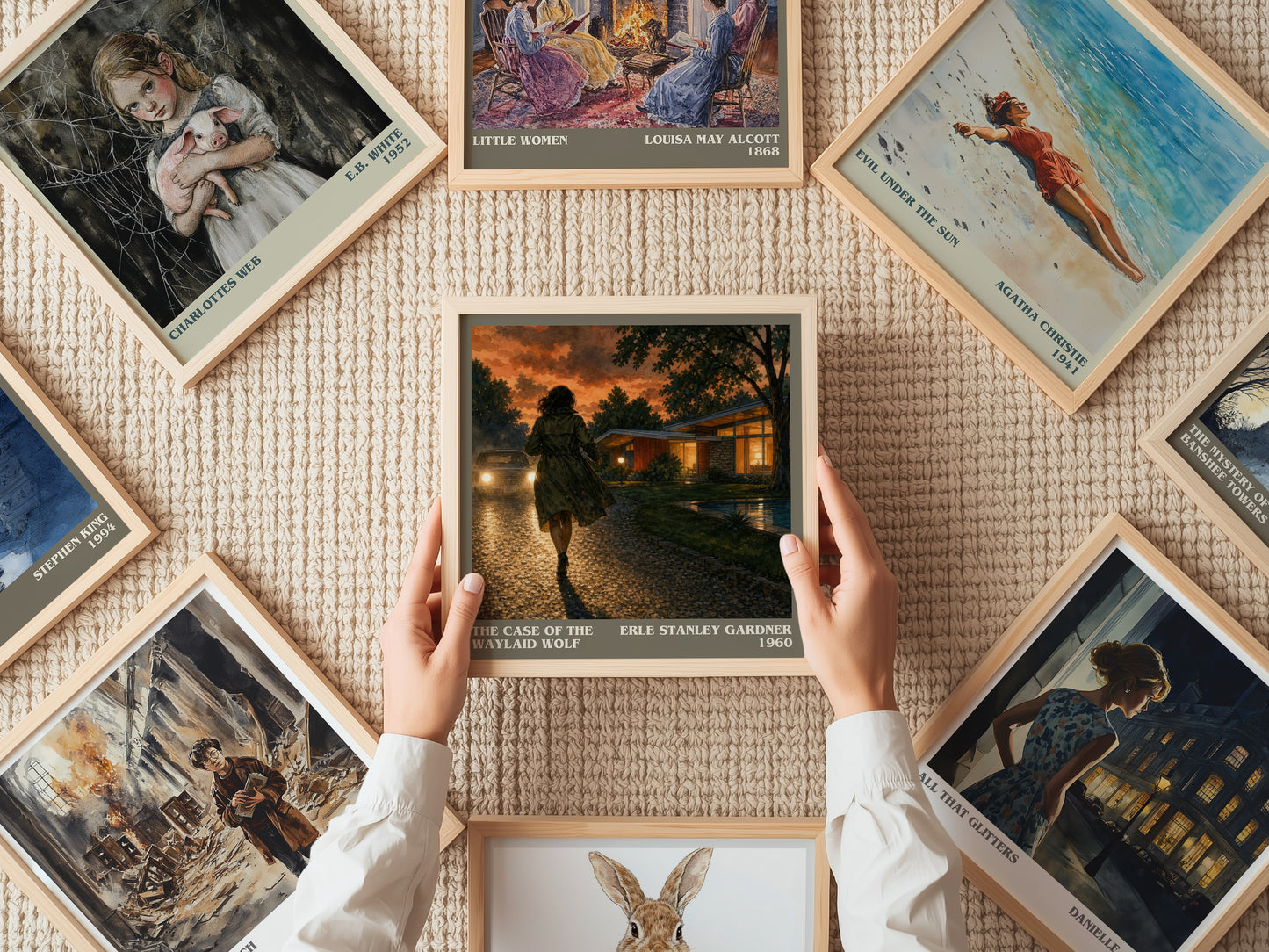 The Case Of The Waylaid Wolf literary book poster framed on wall – mystery wall art