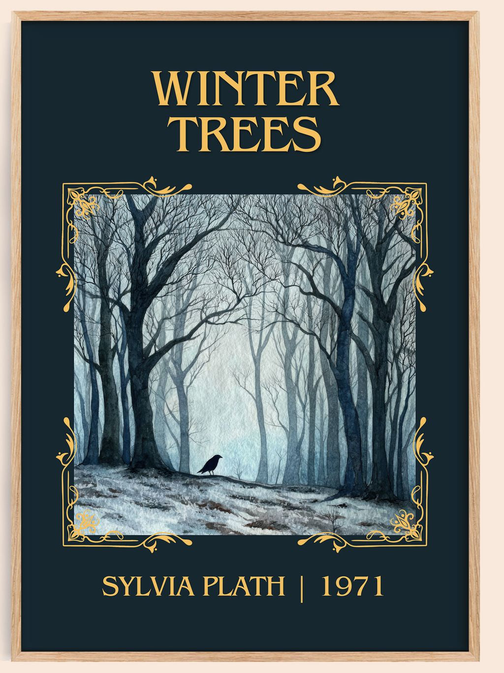 Winter Trees Classic Book Art Print by Sylvia Plath – book poster