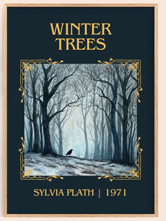 Winter Trees Classic Book Art Print by Sylvia Plath – book poster
