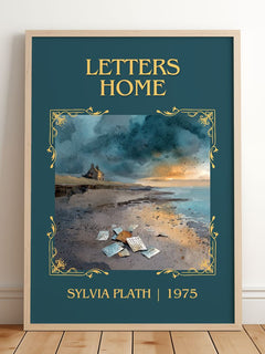 Letters Home Classic Book Art Print by Sylvia Plath – framed print leaning on a wooden floor