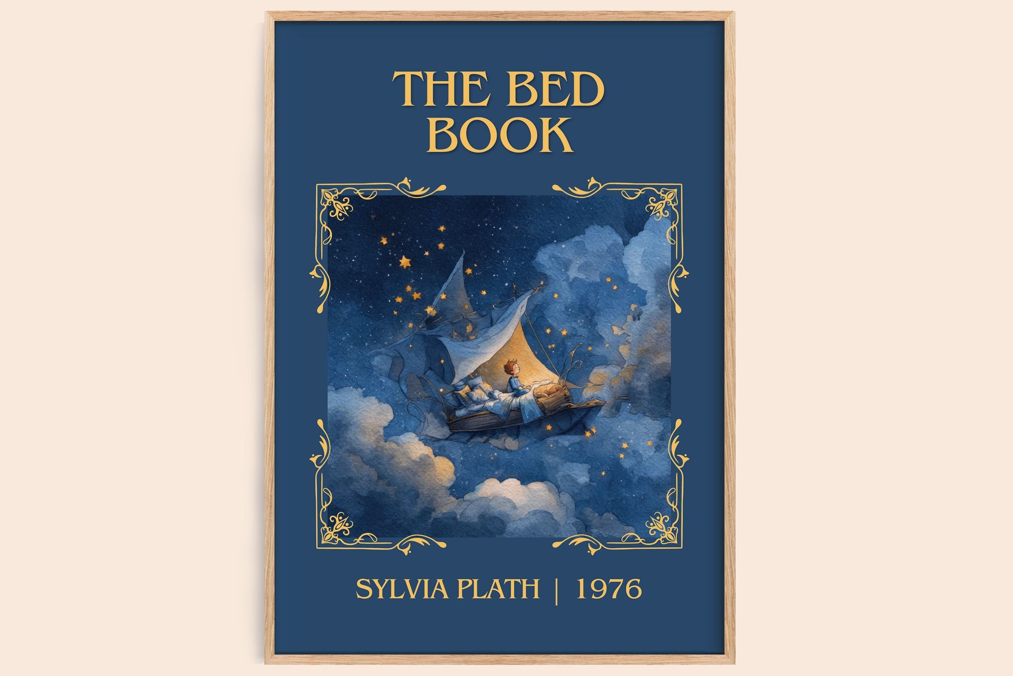 The Bed Book Classic Book Art Print by Sylvia Plath
