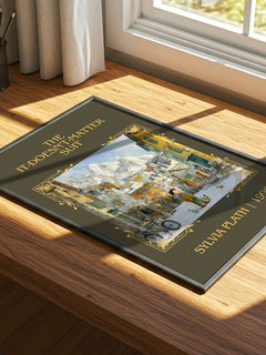 The It-Doesn'T-Matter Suit Classic Book Art Print by Sylvia Plath – print on a sunlit desk
