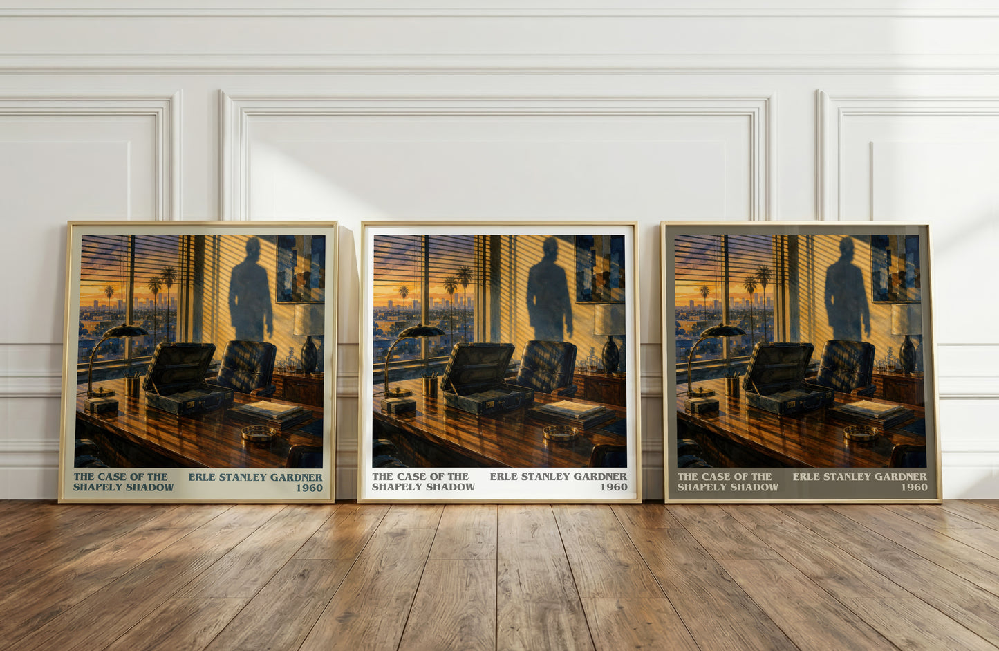 The Case Of The Shapely Shadow literary art print colour and style options – Erle Stanley Gardner book art