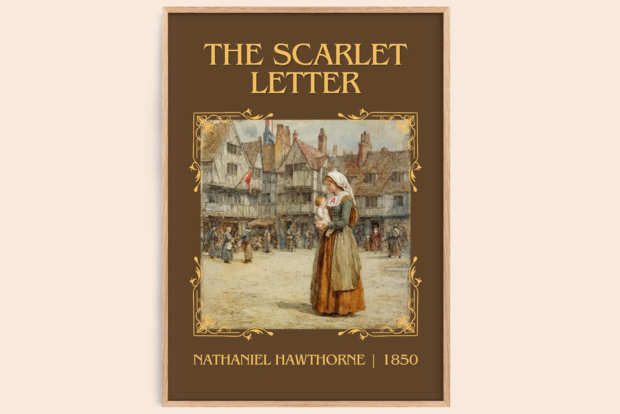 The Scarlet Letter Classic Book Art Print by Nathaniel Hawthorne