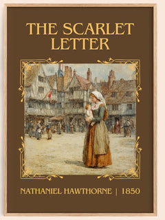 The Scarlet Letter Classic Book Art Print by Nathaniel Hawthorne – book poster