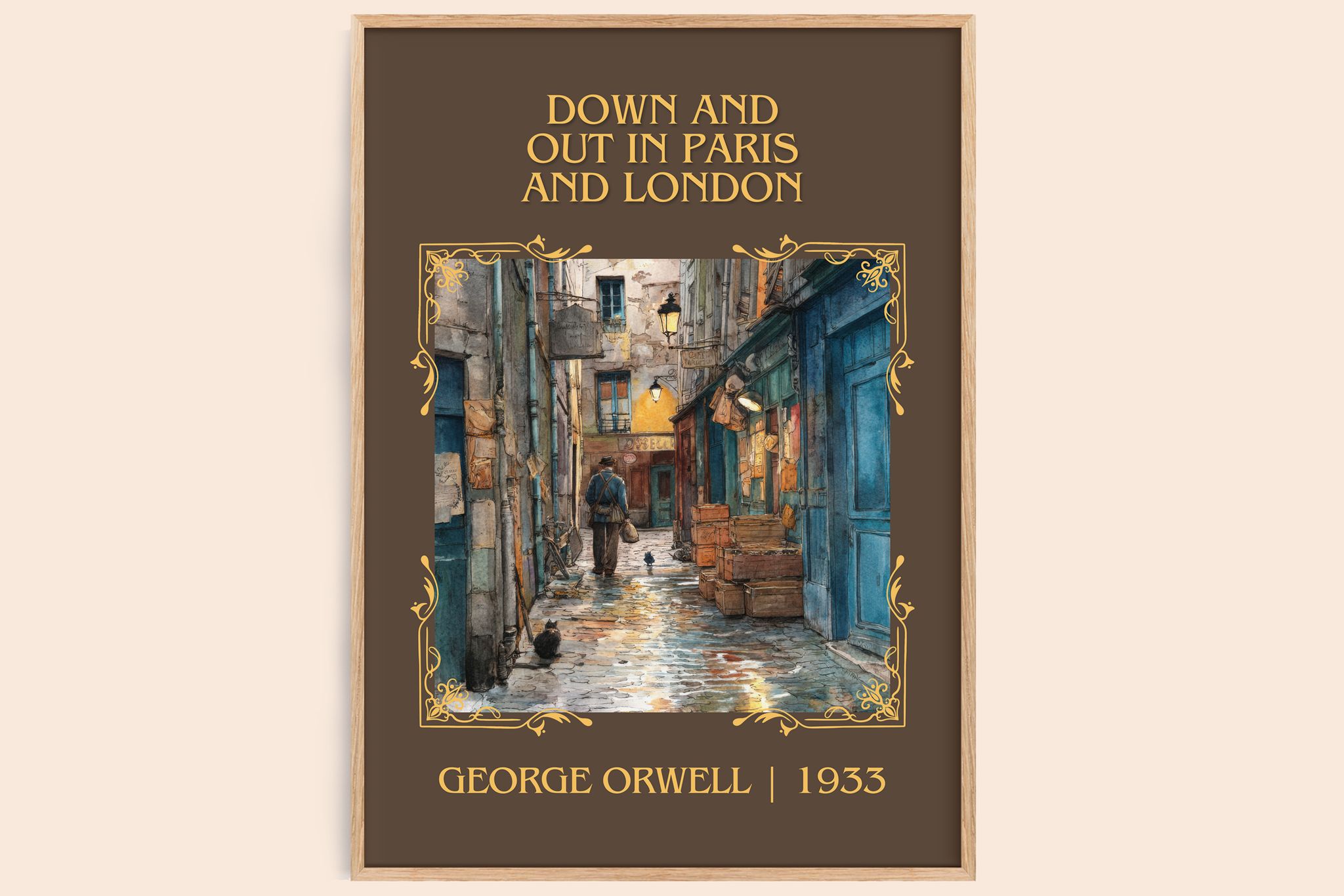 Down And Out In Paris And London Classic Book Art Print by G. Orwell