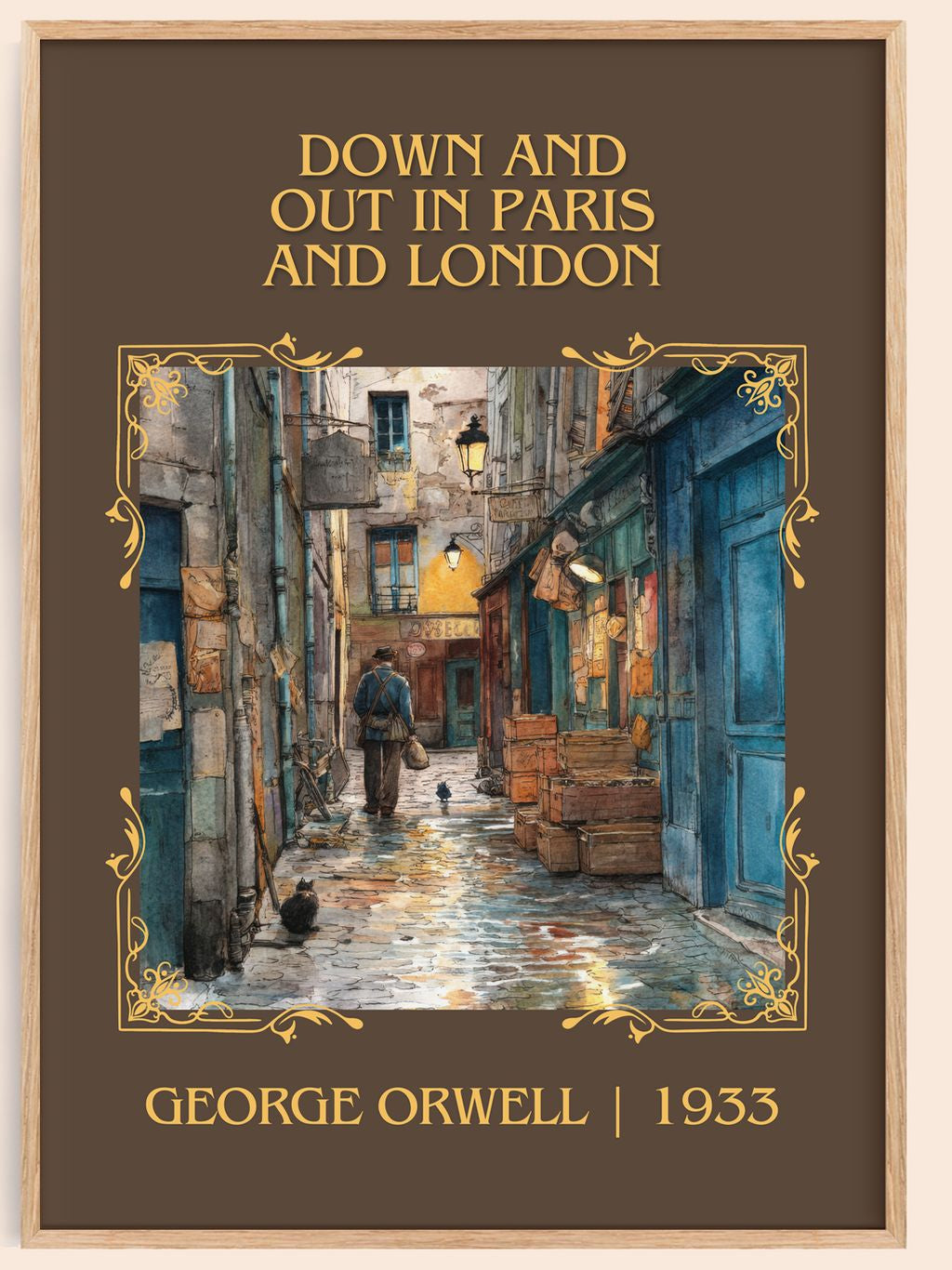 Down And Out In Paris And London Classic Book Art Print by G. Orwell