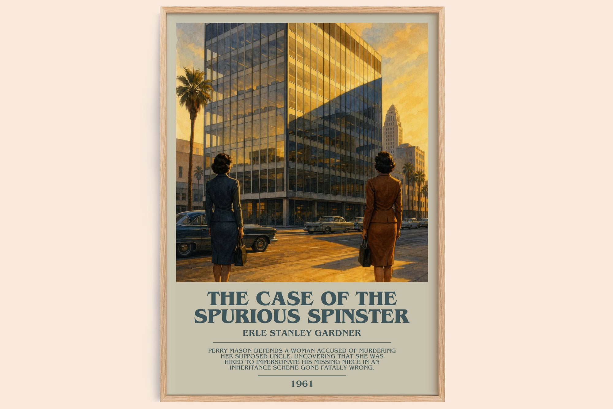 The Case Of The Spurious Spinster bookish book poster by Erle Stanley Gardner – framed literary art print