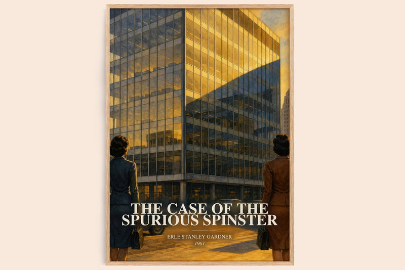The Case Of The Spurious Spinster watercolour book poster by Erle Stanley Gardner – framed literary art print