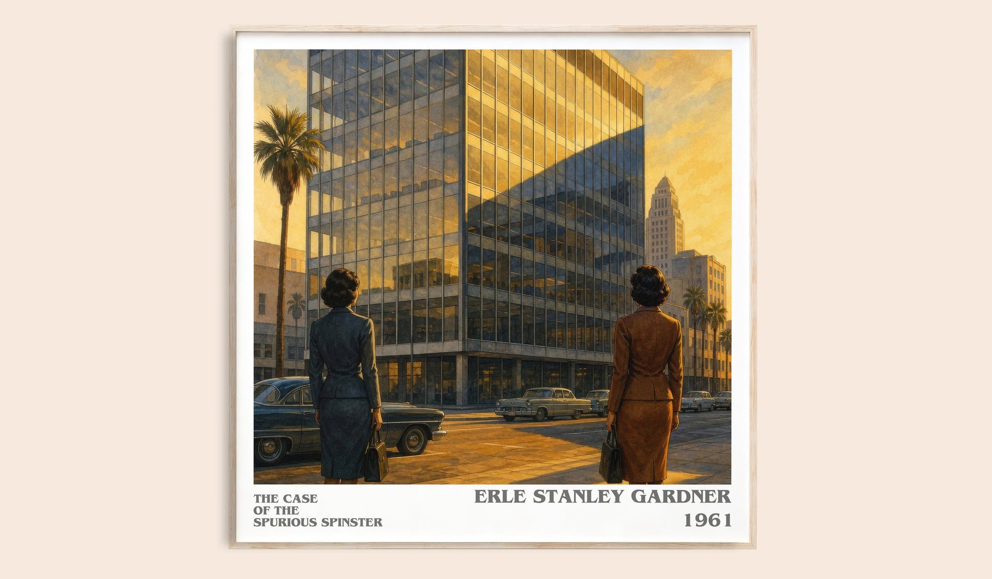The Case Of The Spurious Spinster literary book poster by Erle Stanley Gardner – framed literary art print