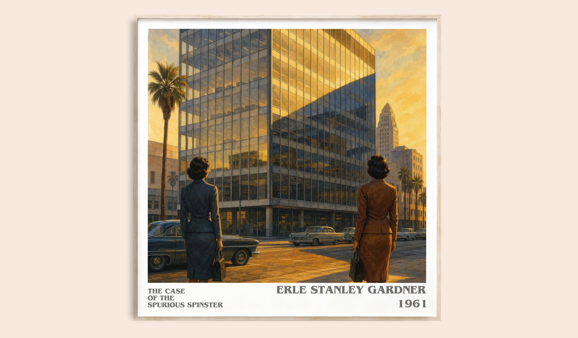 The Case Of The Spurious Spinster literary book poster by Erle Stanley Gardner – framed literary art print