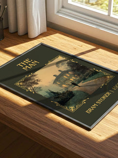 The Man Classic Book Art Print by Bram Stoker – print on a sunlit desk