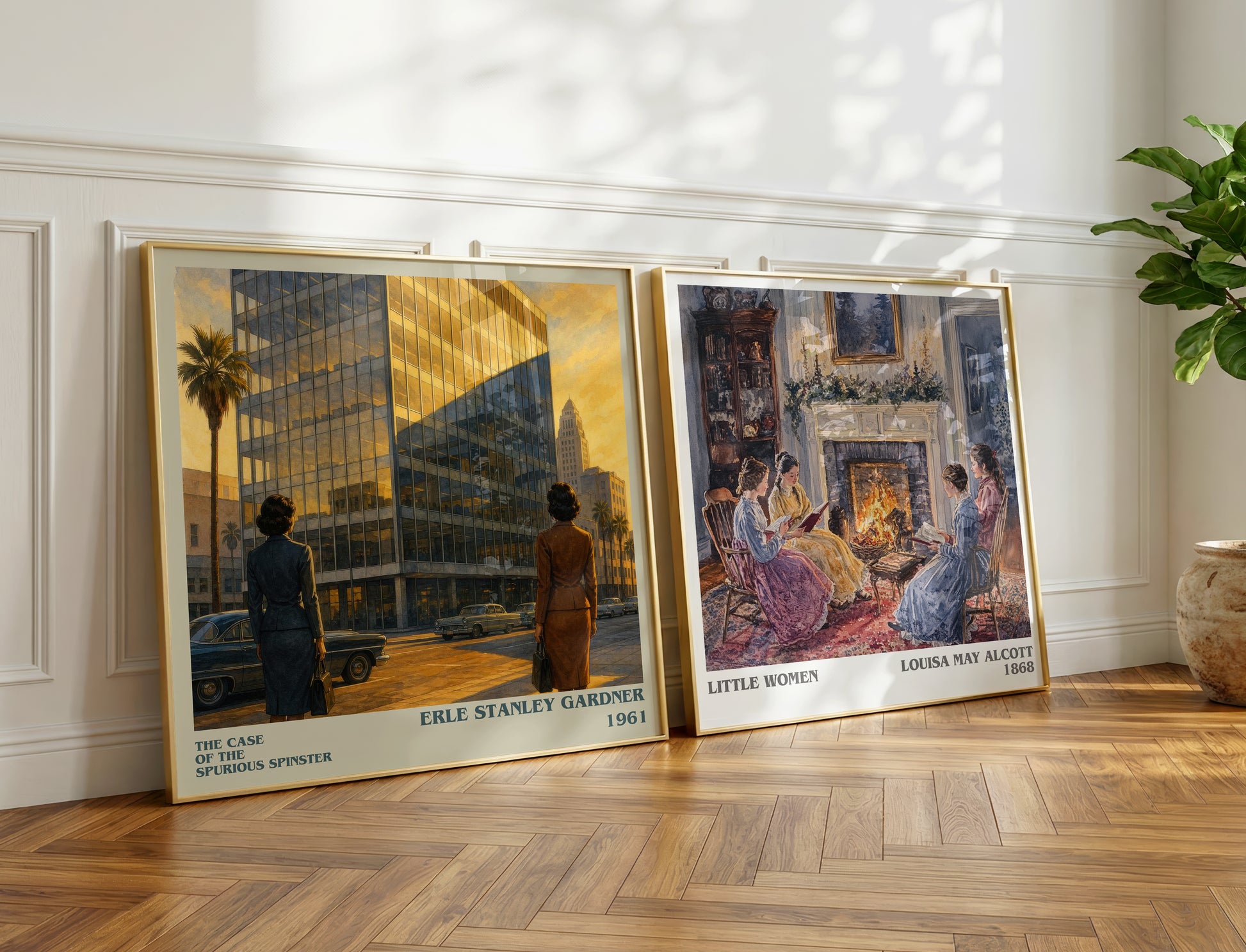The Case Of The Spurious Spinster literary print on bookshelf – Erle Stanley Gardner fan gift