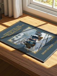 Snowbound: The Record Of A Theatrical Touring Party Classic Book Art – print on a sunlit desk