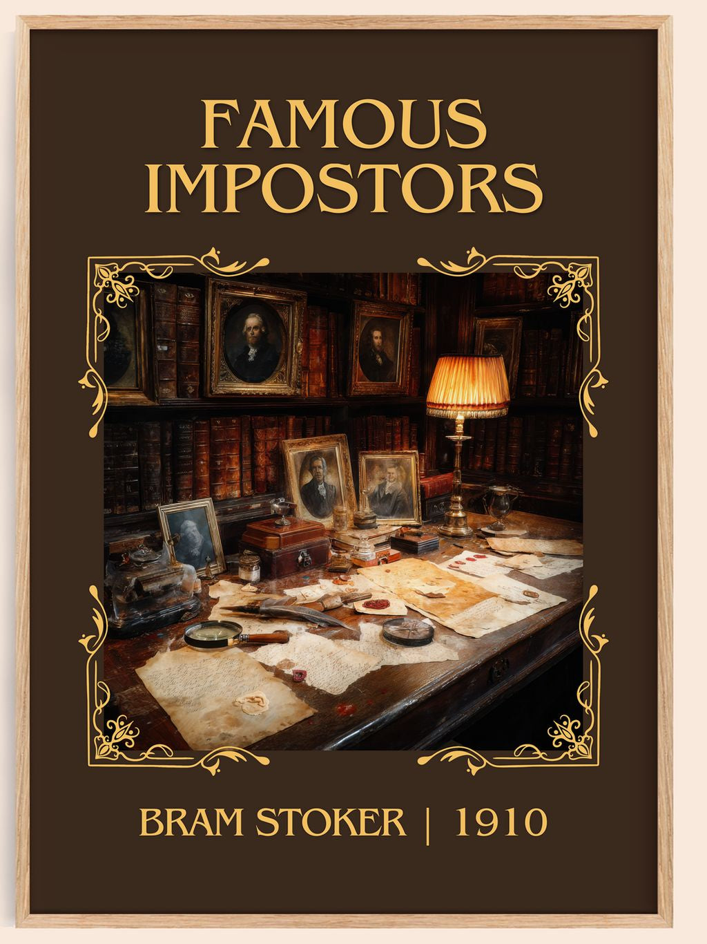 Famous Impostors Classic Book Art Print by Bram Stoker – book poster