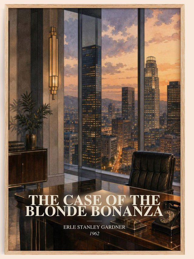 Case Of The Blonde Bonanza Book Watercolour Illustration by E. Gardner