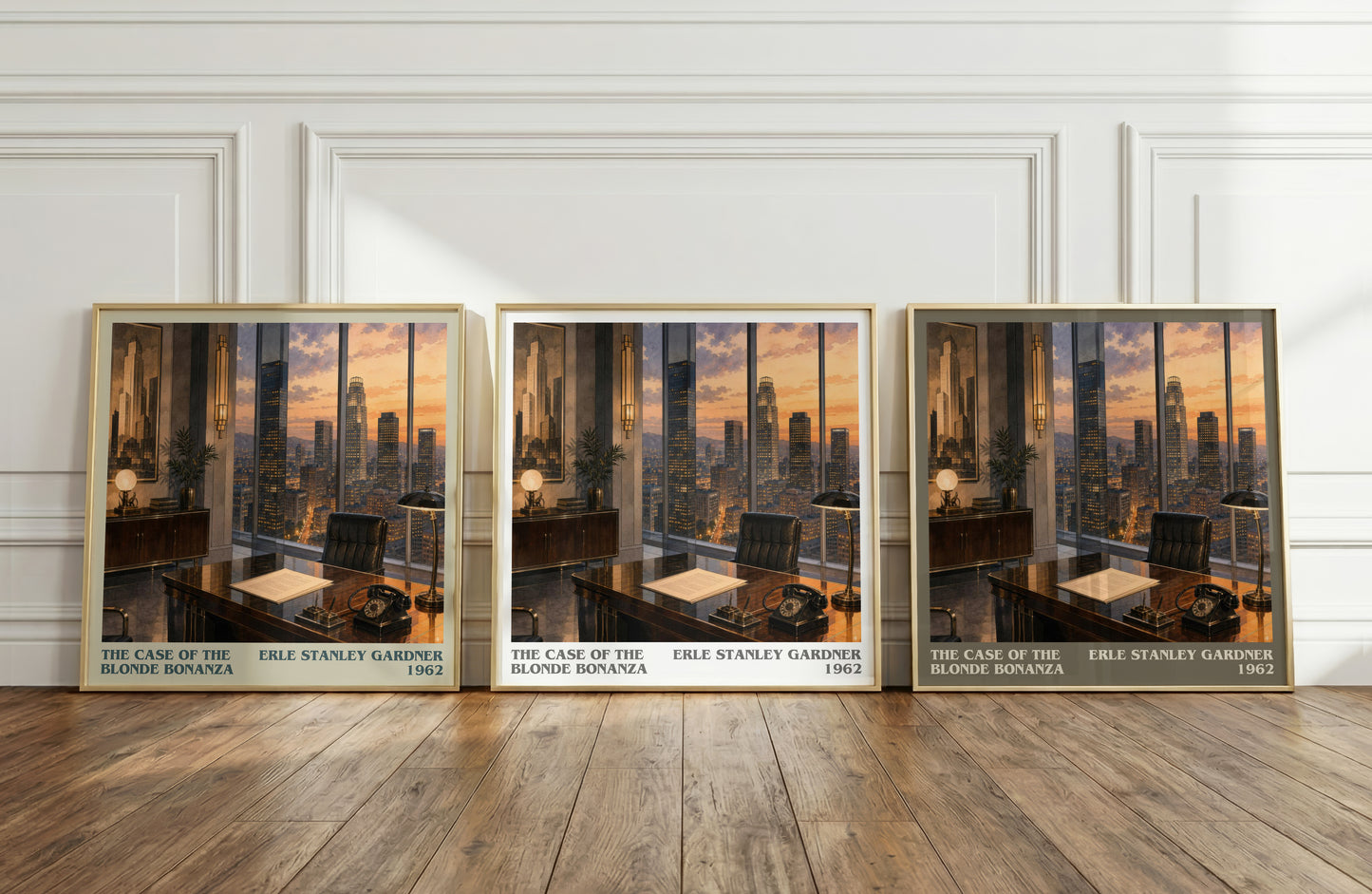 The Case Of The Blonde Bonanza literary art print colour and style options – Erle Stanley Gardner book art