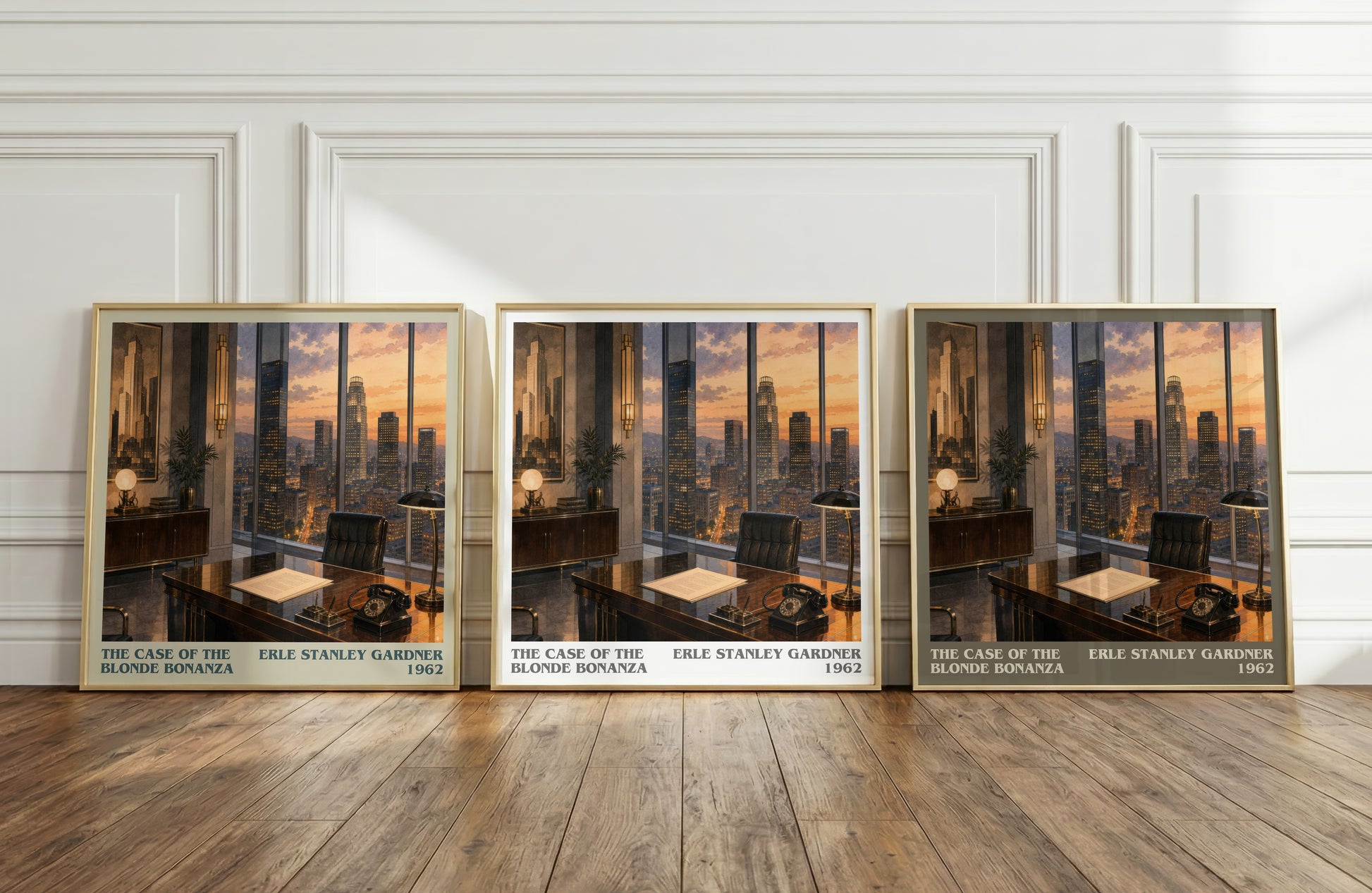 The Case Of The Blonde Bonanza literary art print colour and style options – Erle Stanley Gardner book art