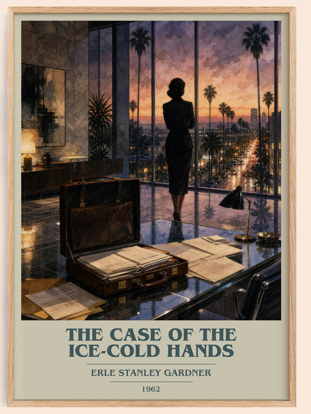 Case Of The Ice-Cold Hands Book Cover Poster by Erle Stanley Gardner