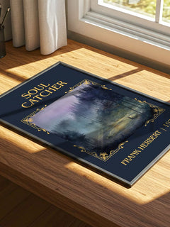 Soul Catcher Classic Book Art Print by Frank Herbert – print on a sunlit desk