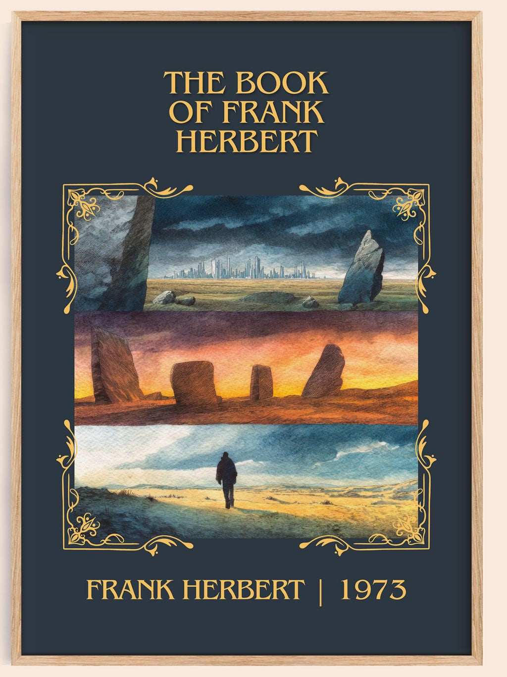 The Book Of Frank Herbert Classic Book Art Print by Frank Herbert – book poster