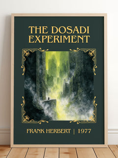 The Dosadi Experiment Classic Book Art Print by Frank Herbert – framed print leaning on a wooden floor