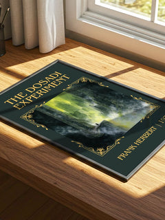 The Dosadi Experiment Classic Book Art Print by Frank Herbert – print on a sunlit desk