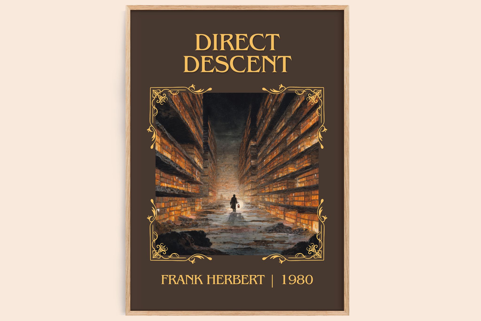 Direct Descent Classic Book Art Print by Frank Herbert