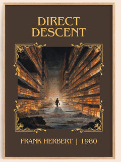 Direct Descent Classic Book Art Print by Frank Herbert – book poster